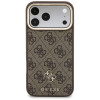 Custodia Guess 4G con portafoglio e lanyard, MagSafe, per Apple iPhone 18 Pro / 17 Pro, marrone