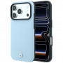 Custodia MagSafe BMW Kevlar Metal Logo per Apple iPhone 18 Pro Max / 17 Pro Max, blu
