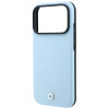 Custodia MagSafe BMW Kevlar Metal Logo per Apple iPhone 18 Pro Max / 17 Pro Max, blu