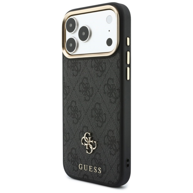 Custodia Guess 4G con portafoglio e lanyard, MagSafe, per Apple iPhone 18 Pro / 17 Pro, marrone