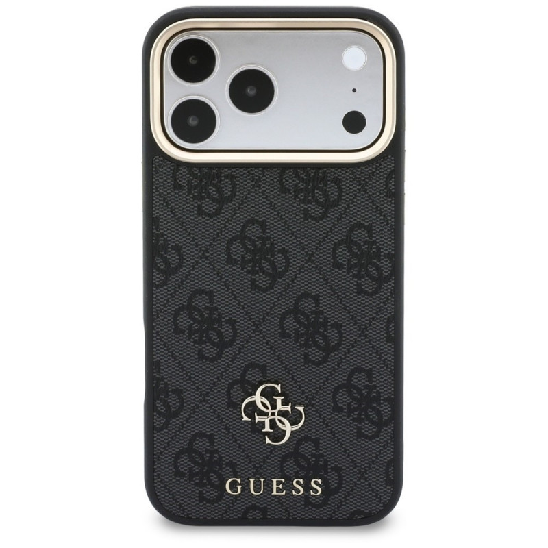 Custodia Guess 4G con portafoglio e lanyard, MagSafe, per Apple iPhone 18 Pro / 17 Pro, marrone