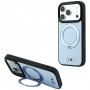 Custodia BMW Kevlar Ring Stand 360 MagSafe per Apple iPhone 18 Pro Max / 17 Pro Max, blu