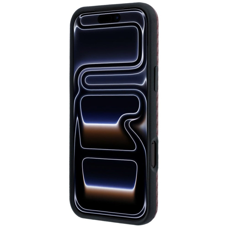 Custodia MagSafe BMW M Carbon Printed Ring per Apple iPhone 18 Pro / 17 Pro, bordeaux