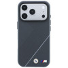 Custodia MagSafe BMW M Tire Track with Silver Line per Apple iPhone 18 Pro Max / 17 Pro Max, antracite