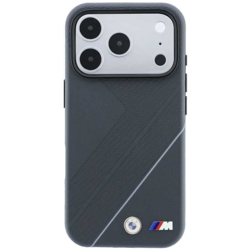 Custodia MagSafe BMW M Tire Track with Silver Line per Apple iPhone 18 Pro Max / 17 Pro Max, antracite