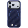 Custodia MagSafe BMW M Carbon Printed Ring per Apple iPhone 18 Pro Max / 17 Pro Max, blu navy