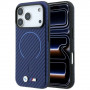 Custodia MagSafe BMW M Carbon Printed Ring per Apple iPhone 18 Pro / 17 Pro, blu navy