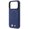 Custodia MagSafe BMW M Carbon Printed Ring per Apple iPhone 18 Pro / 17 Pro, blu navy