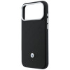 Set custodia e portafoglio BMW Quilted Pattern Metal Logo per Apple iPhone 18 Pro / 17 Pro, nero