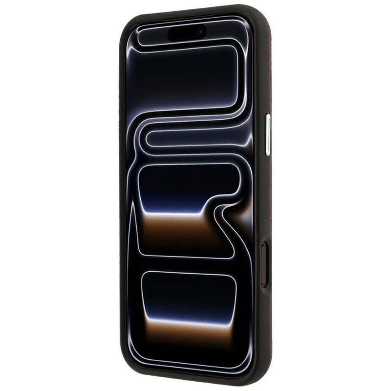 Set custodia e portafoglio BMW Quilted Pattern Metal Logo per Apple iPhone 18 Pro / 17 Pro, bordeaux