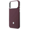Set custodia e portafoglio BMW Quilted Pattern Metal Logo per Apple iPhone 18 Pro / 17 Pro, bordeaux
