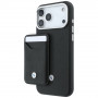 Set custodia e portafoglio BMW Quilted Pattern Metal Logo per Apple iPhone 18 Pro Max / 17 Pro Max, nero