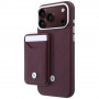 Set custodia e portacarte BMW Quilted Pattern Metal Logo per Apple iPhone 18 Pro Max / 17 Pro Max, bordeaux