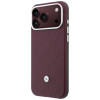 Set custodia e portacarte BMW Quilted Pattern Metal Logo per Apple iPhone 18 Pro Max / 17 Pro Max, bordeaux