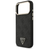 Custodia MagSafe Guess 4G Triangle Logo per Apple iPhone 18 Pro Max / 17 Pro Max, nero oro