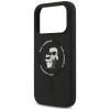Custodia in silicone Karl&Choupette Ring MagSafe Karl Lagerfeld per Apple iPhone 18 Pro Max / 17 Pro Max, nera