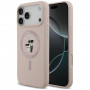 Custodia in silicone Karl&Choupette Ring MagSafe Karl Lagerfeld per Apple iPhone 18 Pro Max / 17 Pro Max, rosa