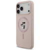 Custodia in silicone Karl&Choupette Ring MagSafe Karl Lagerfeld per Apple iPhone 18 Pro Max / 17 Pro Max, rosa