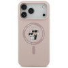 Custodia in silicone Karl&Choupette Ring MagSafe Karl Lagerfeld per Apple iPhone 18 Pro Max / 17 Pro Max, rosa
