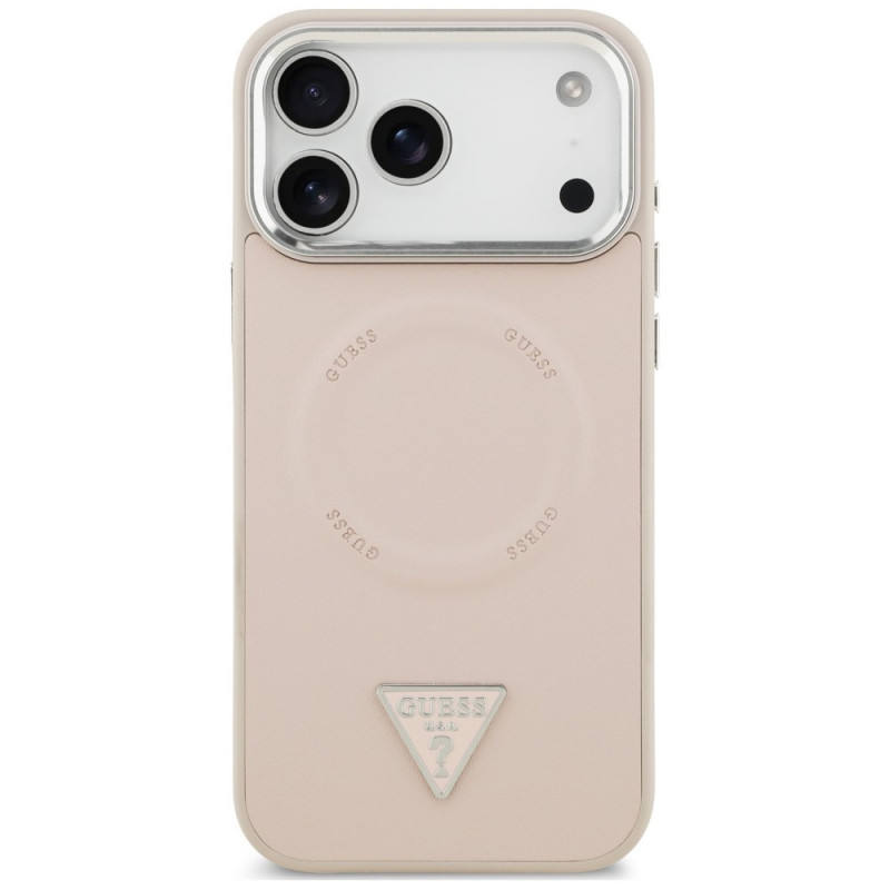 Custodia MagSafe Triangle Logo Guess per Apple iPhone 18 Pro Max / 17 Pro Max, rosa