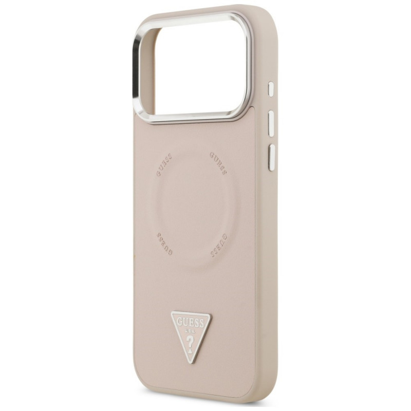 Custodia MagSafe Triangle Logo Guess per Apple iPhone 18 Pro Max / 17 Pro Max, rosa