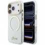 Custodia Guess IML Script Metal MagSafe per Apple iPhone 18 Pro Max / 17 Pro Max, trasparente