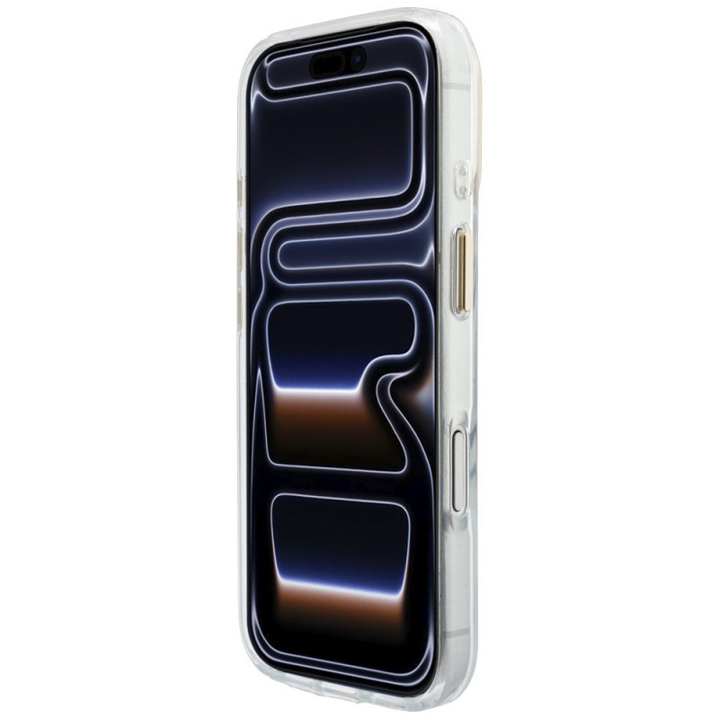 Custodia Guess IML Script Metal MagSafe per Apple iPhone 18 Pro Max / 17 Pro Max, trasparente