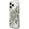 Custodia MagSafe Guess IML Flower & Tonal Circle per Apple iPhone 18 Pro Max / 17 Pro Max, verde