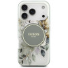 Custodia MagSafe Guess IML Flower & Tonal Circle per Apple iPhone 18 Pro Max / 17 Pro Max, verde
