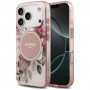 Custodia MagSafe Guess IML Flower & Tonal Circle per Apple iPhone 18 Pro Max / 17 Pro Max, rosa