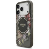 Custodia MagSafe Guess IML Flowers Pearl Strap per Apple iPhone 18 Pro / 17 Pro, nera