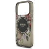 Custodia MagSafe Guess IML Flowers Pearl Strap per Apple iPhone 18 Pro / 17 Pro, nera