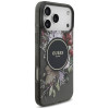 Custodia MagSafe Guess IML Flowers Pearl Strap per Apple iPhone 18 Pro Max / 17 Pro Max, nera