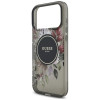 Custodia MagSafe Guess IML Flowers Pearl Strap per Apple iPhone 18 Pro Max / 17 Pro Max, nera