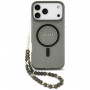 Custodia MagSafe Guess IML Glitter Pearl Strap per Apple iPhone 18 Pro / 17 Pro, nera