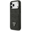 Custodia protettiva triangolare 4G Double Card Guess per Apple iPhone 18 Pro Max / 17 Pro Max, nera