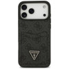 Custodia protettiva triangolare 4G Double Card Guess per Apple iPhone 18 Pro Max / 17 Pro Max, nera