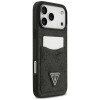 Custodia protettiva triangolare 4G Double Card Guess per Apple iPhone 18 Pro Max / 17 Pro Max, nera