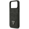 Custodia protettiva triangolare 4G Double Card Guess per Apple iPhone 18 Pro Max / 17 Pro Max, nera