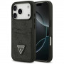 Custodia triangolare Guess 4G Double Card per Apple iPhone 18 Pro / 17 Pro, nera