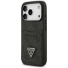 Custodia triangolare Guess 4G Double Card per Apple iPhone 18 Pro / 17 Pro, nera