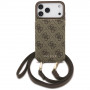 Custodia crossbody Guess 4G Cardslots & Magnetic Closure per Apple iPhone 18 Pro Max / 17 Pro Max, marrone