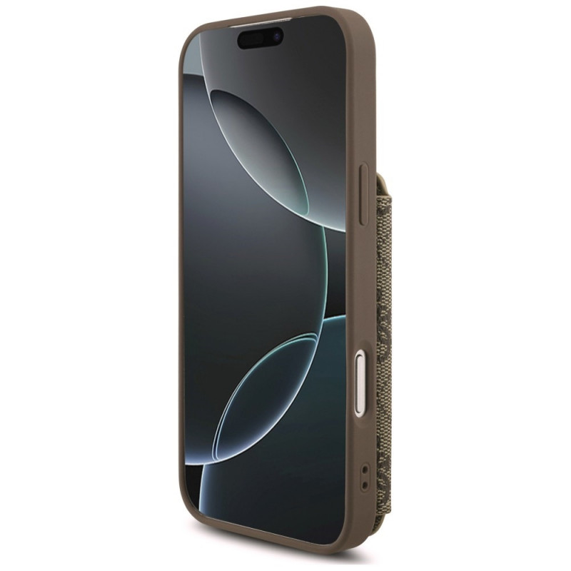 Custodia crossbody Guess 4G Cardslots & Magnetic Closure per Apple iPhone 18 Pro Max / 17 Pro Max, marrone
