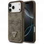 Custodia triangolare a doppia scheda 4G Guess per Apple iPhone 18 Pro Max / 17 Pro Max, marrone