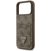 Custodia triangolare a doppia scheda 4G Guess per Apple iPhone 18 Pro Max / 17 Pro Max, marrone