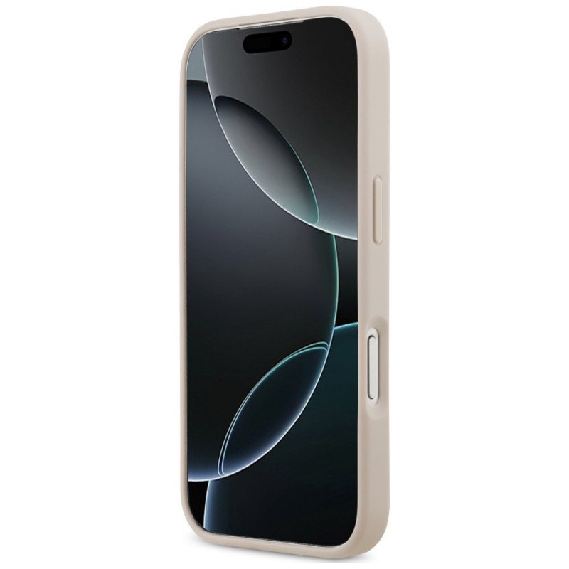 Custodia triangolare a doppia scheda 4G Guess per Apple iPhone 18 Pro Max / 17 Pro Max, rosa
