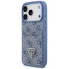 Custodia triangolare a doppia scheda 4G Guess per Apple iPhone 18 Pro / 17 Pro, blu