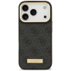 Custodia Guess 4G Logo Plate MagSafe per Apple iPhone 18 Pro Max / 17 Pro Max, nera