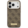Custodia Guess 4G Logo Plate MagSafe per Apple iPhone 18 Pro / 17 Pro, marrone