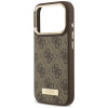Custodia Guess 4G Logo Plate MagSafe per Apple iPhone 18 Pro / 17 Pro, marrone
